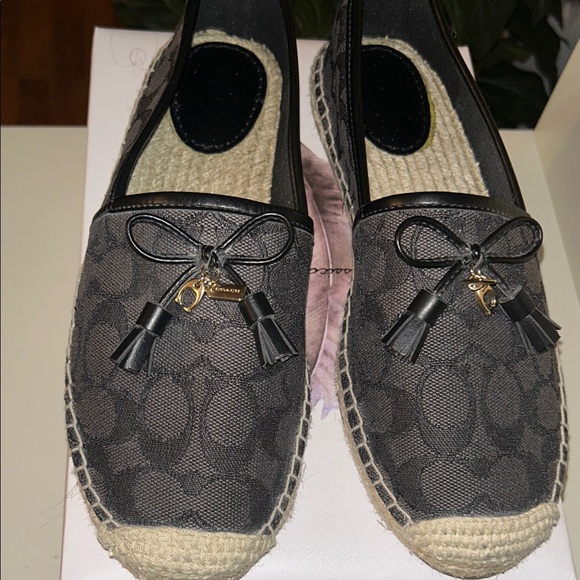 Coach Black Patterned Espadrilles with Tassels - Picture 7 of 7